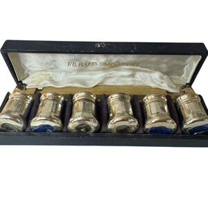 Set Of 6 F.B. Rogers Silver Company Tarnish-Resistant Silver-Plated Salt & Peppe